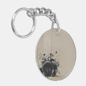 Cirkelvormige Sleutelhanger (dubbelzijdig) (Voorkant Links)