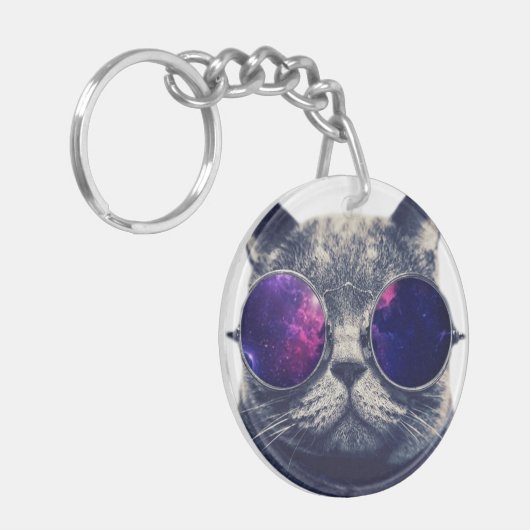 Cirkelvormige Sleutelhanger (dubbelzijdig) (Voorkant Links)