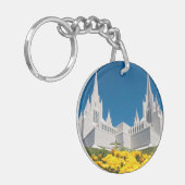 Cirkelvormige Sleutelhanger San Diego Temple (Voorkant Links)