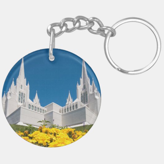Cirkelvormige Sleutelhanger San Diego Temple (Achterkant Links)