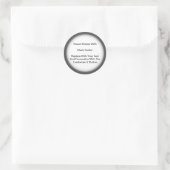 Cirkelvormige Stickers Zwart Grijs Rand In Lakens (Tas)