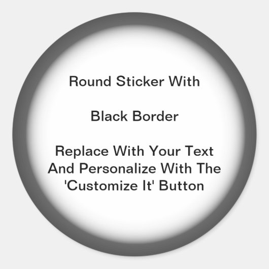 Cirkelvormige Stickers Zwart Grijs Rand In Lakens (Voorkant)