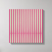 Cirkelvormige strepen in limoen en rood. canvas afdruk (Voorkant)