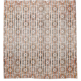 Cirkelvormige Tegels en Stripes Patroongordijn Douchegordijn