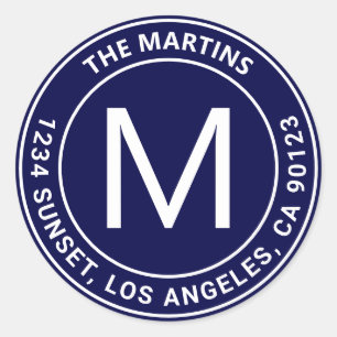  cirkelvormige tekst retouradres Classic Ronde Sticker