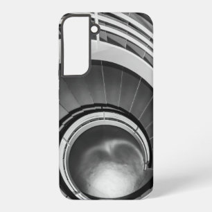 Cirkelvormige trap in zwart-wit samsung galaxy hoesje