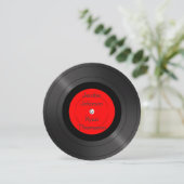 cirkelvormige  uitnodiging voor bruiloft met vinyl (Staand voorkant)