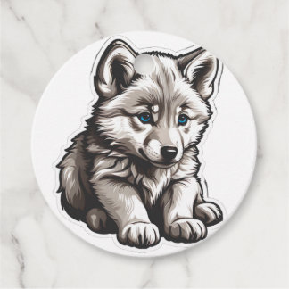 Cirkelvormige ventilatorlabels bedankjes labels