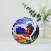 Cirkelvormige Wenskaart Feestdagenkaart (Staand voorkant)