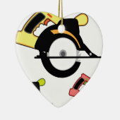 Cirkelzaag geïsoleerd keramisch ornament (Rechts)