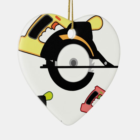 Cirkelzaag geïsoleerd keramisch ornament (Rechts)