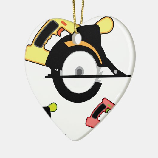 Cirkelzaag geïsoleerd keramisch ornament (Links)