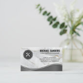 Cirkelzaag | Hamer | Marmer Visitekaartje (Staand voorkant)