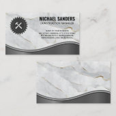 Cirkelzaag | Hamer | Marmer Visitekaartje (Voorkant / Achterkant)