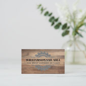 cirkelzaag | houten planken visitekaartje (Staand voorkant)