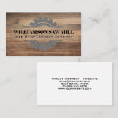 cirkelzaag | houten planken visitekaartje (Voorkant / Achterkant)