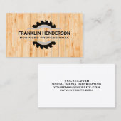 Cirkelzaag | Houten Planken Visitekaartje (Voorkant / Achterkant)