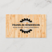 Cirkelzaag | Houten Planken Visitekaartje (Voorkant)