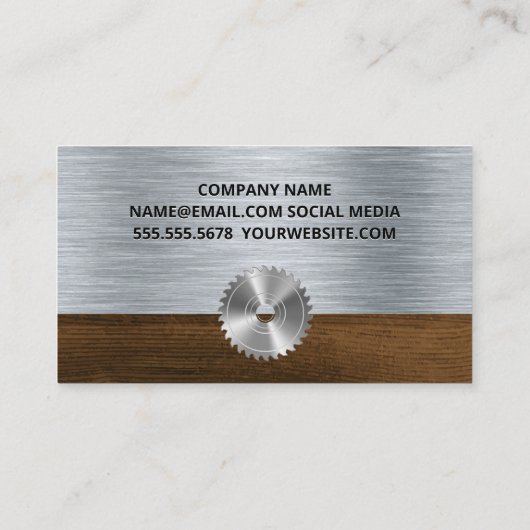 cirkelzaag | Hulpmiddelen voor architecten Visitekaartje (Achterkant)