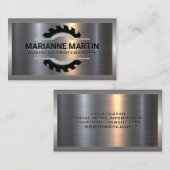 Cirkelzaag | Metaal Aluminium  Visitekaartje (Voorkant / Achterkant)