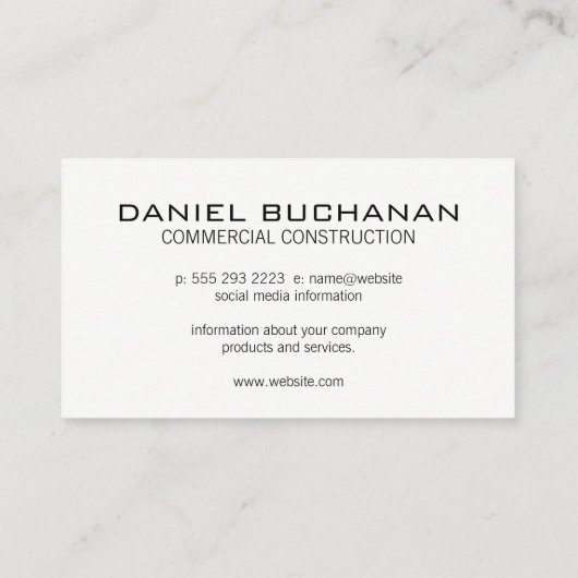 cirkelzaag | techniek | architect visitekaartje (Achterkant)