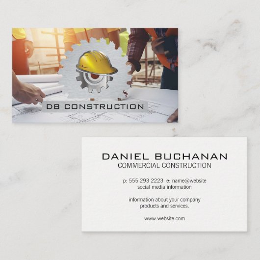 cirkelzaag | techniek | architect visitekaartje (Voorkant / Achterkant)