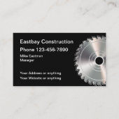 Cirkelzaagblad constructie service visitekaartje (Voorkant)