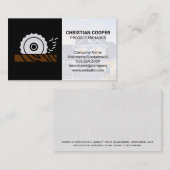 Cirkelzagen en hout | Visitekaartje voor thuisrepa (Voorkant / Achterkant)