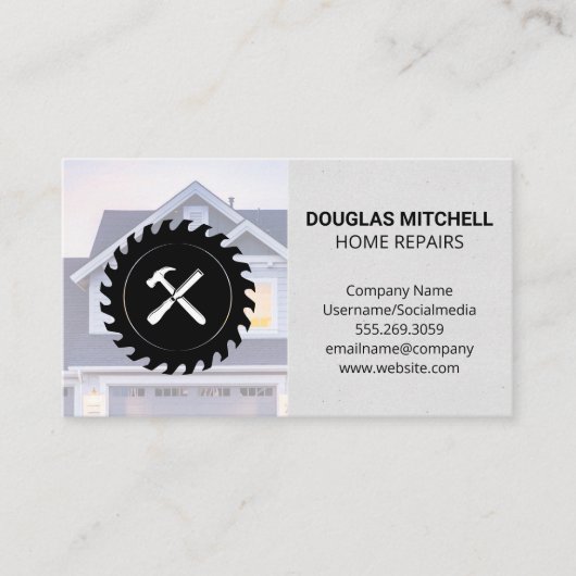 Cirkelzagen | Hammer Chisel | Huis Visitekaartje (Voorkant)