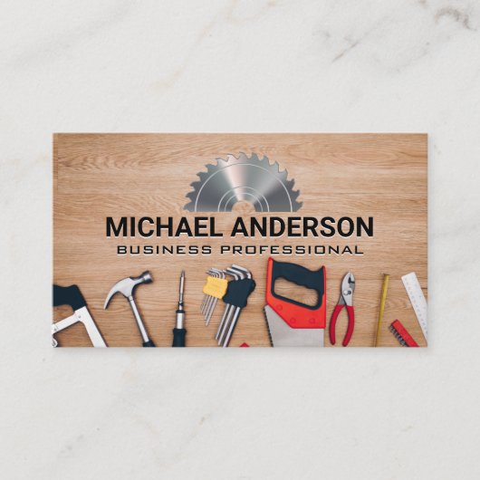 Cirkelzagen | Hardwarehulpmiddelen Visitekaartje (Voorkant)