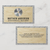 Cirkelzagen | Hout | Staalpatroon Visitekaartje (Voorkant / Achterkant)