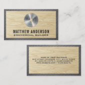 Cirkelzagen | Houtgraan en -staal Visitekaartje (Voorkant / Achterkant)