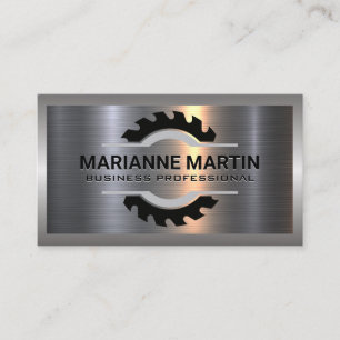 Cirkelzagen   Metaal aluminium Visitekaartje