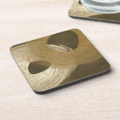 Cirkelzandstorm in Tan en donkerbruin Bier Onderzetter (Linkerzijde)