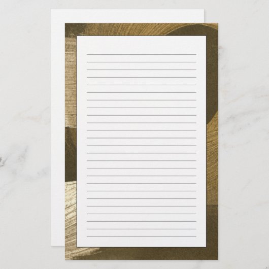 Cirkelzandstorm in Tan en donkerbruin Briefpapier (Voorkant / Achterkant)