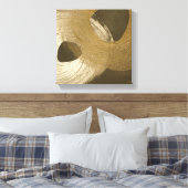 Cirkelzandstorm in Tan en donkerbruin Canvas Afdruk (Insitu (Slaapkamer))