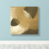 Cirkelzandstorm in Tan en donkerbruin Canvas Afdruk (Insitu (Houten vloer))