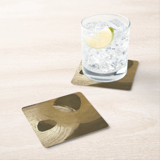 Cirkelzandstorm in Tan en donkerbruin Kartonnen Onderzetters (Insitu)