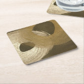 Cirkelzandstorm in Tan en donkerbruin Kartonnen Onderzetters (Schuin)