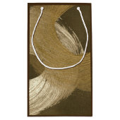 Cirkelzandstorm in Tan en donkerbruin Klein Cadeauzakje (Achterkant)