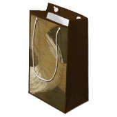 Cirkelzandstorm in Tan en donkerbruin Klein Cadeauzakje (Voorkant Gekanteld)