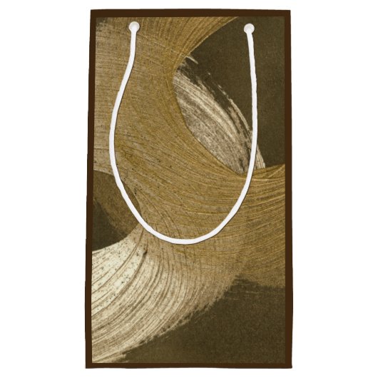 Cirkelzandstorm in Tan en donkerbruin Klein Cadeauzakje (Voorkant)