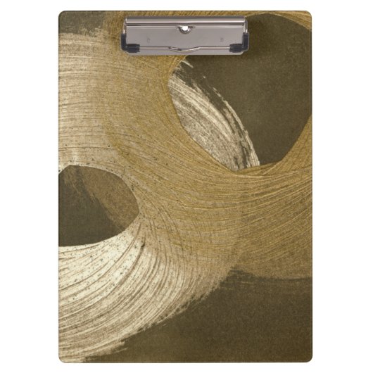 Cirkelzandstorm in Tan en donkerbruin Klembord (Voorkant)