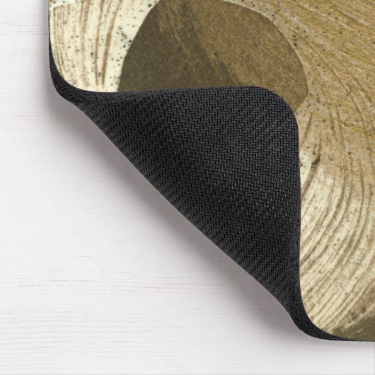 Cirkelzandstorm in Tan en donkerbruin Muismat (Hoek)