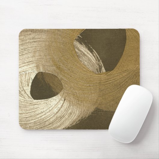 Cirkelzandstorm in Tan en donkerbruin Muismat (Met muis)