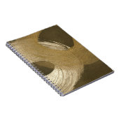 Cirkelzandstorm in Tan en donkerbruin Notitieboek (Rechterzijde)