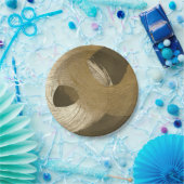 Cirkelzandstorm in Tan en donkerbruin Papieren Bordje (Feest)