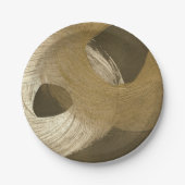 Cirkelzandstorm in Tan en donkerbruin Papieren Bordje (Voorkant)
