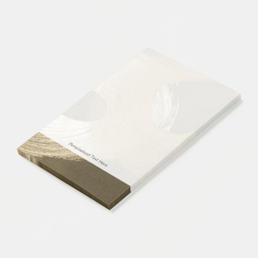 Cirkelzandstorm in Tan en donkerbruin Post-it® Notes (Schuin)