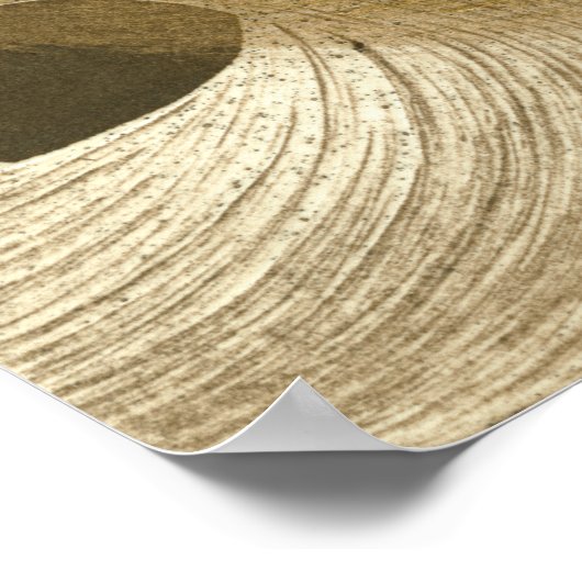 Cirkelzandstorm in Tan en donkerbruin Poster (Hoek)